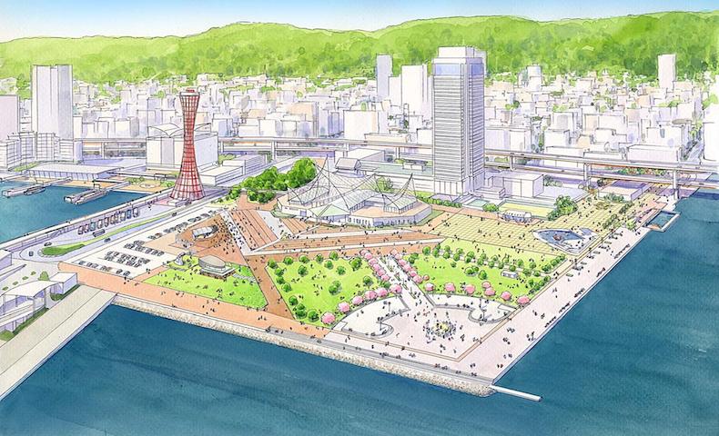 メリケンパーク完成予想図ウェ部