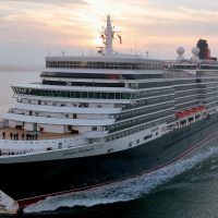 Cunard Queen Elizabeth. Arrival in Port of Southampton 8th October 2010